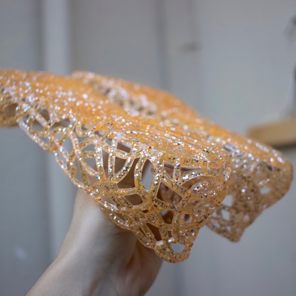 Glaze Jelly Ballet Flat Peach Slip On Pink Flats 6 - Picture 5 of 8
